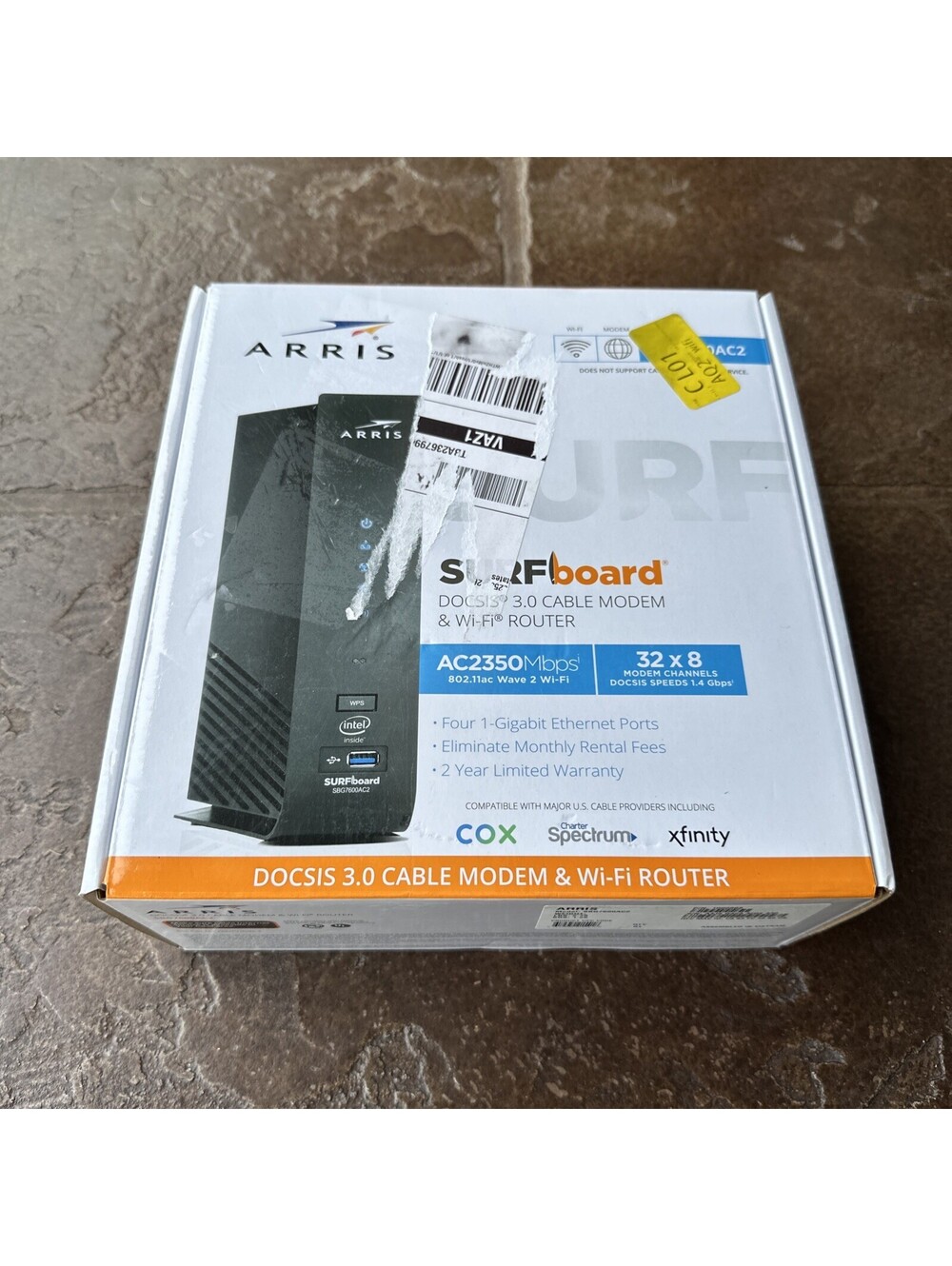 ARRIS SURFboard SBG7600AC2 DOCSIS 3.0 Cable Modem & AC2350 WiFi Router Combo